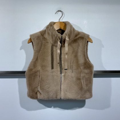 monari - Kuschelige Weste in Felloptik mit Zipper