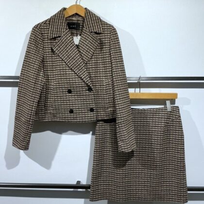 Oui – Minirock und Kurzblazer in Hahnentrittmuster