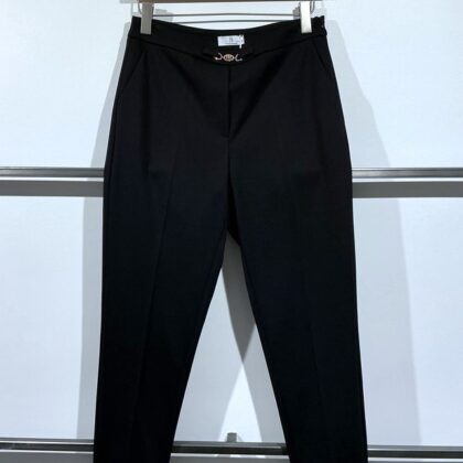 Francomina - Schmal geschnittene Jerseyhose mit kleinem Aufschlag