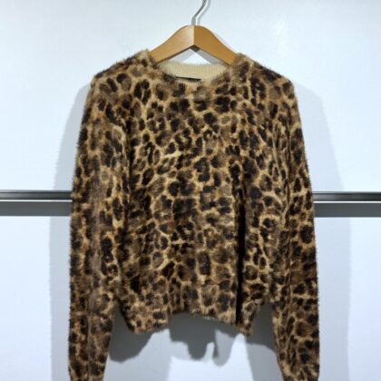 Oui – Superweicher Animalprint-Pullover