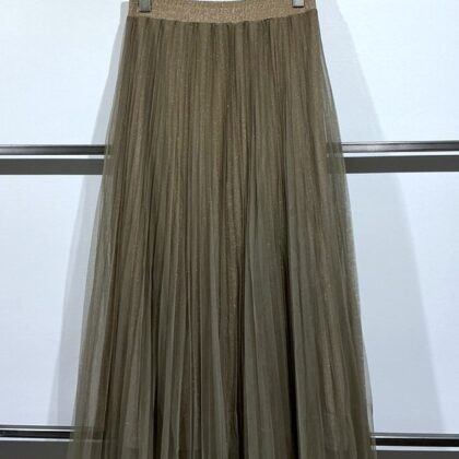 Oui - Tüllrock in Maxi-Länge mit schimmerndem Jerseyunterrock