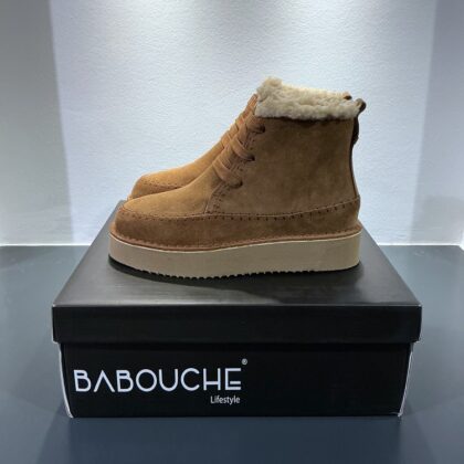 Babouche Lifestyle - Modische Ankle-Boots mit dicker Sohle zum Schnüren