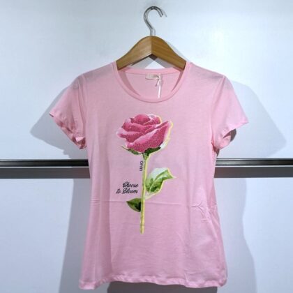 Liu Jo Better - Nachhaltiges T-Shirt mit Print und Strass