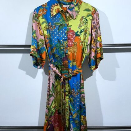 Liu.Jo - Satin Kleid mit floralem Patchworkdruck