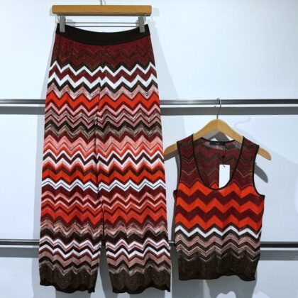 Oui - Schlupfhose mit Top in Strick