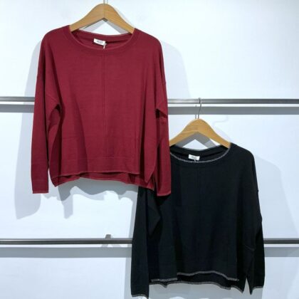 Liu-Jo - Pullover in Feinstrick aus Viskose-Gemisch mit edlen Glanzdetails