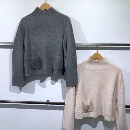 Oui - lässiger Pullover mit aufgesetzten Taschen